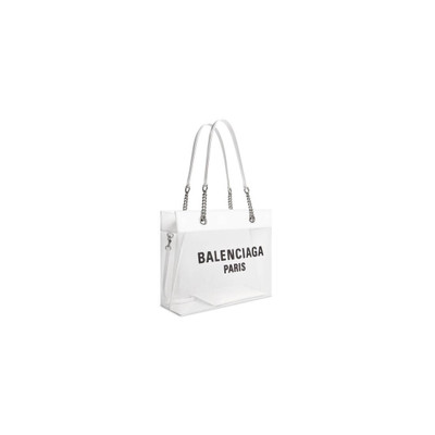 BALENCIAGA Duty Free Medium Tote Bag in White outlook