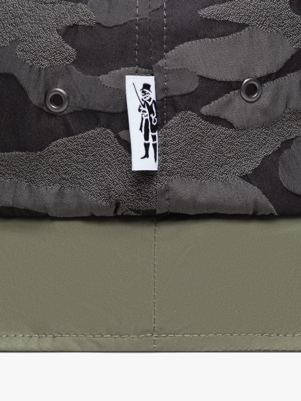 PELTING BLACK CAMO NYLON BUCKET HAT - 2