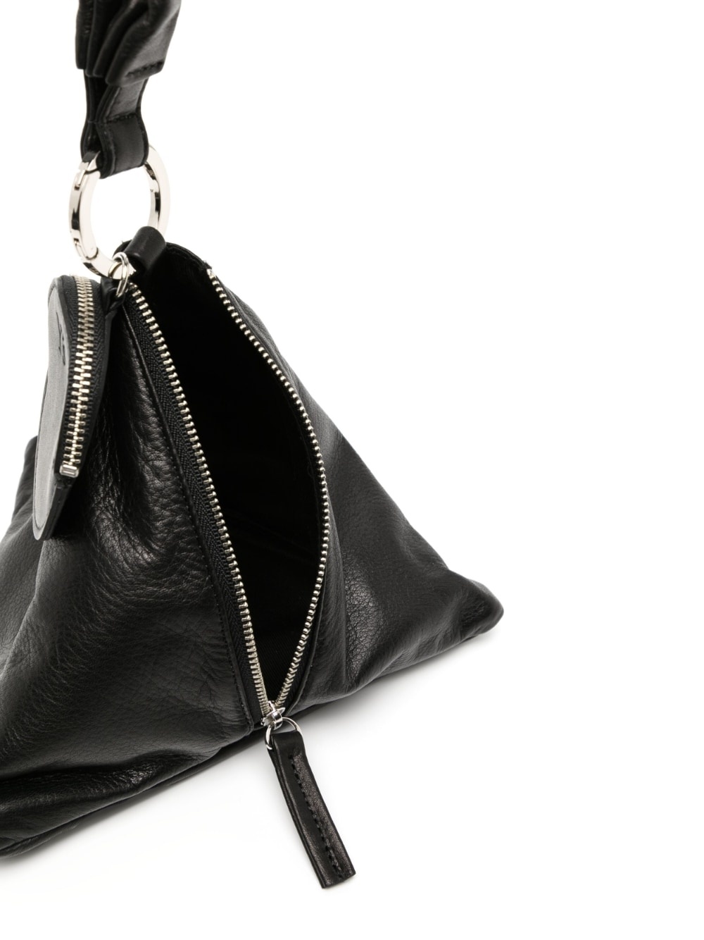 triangle leather mini bag - 5