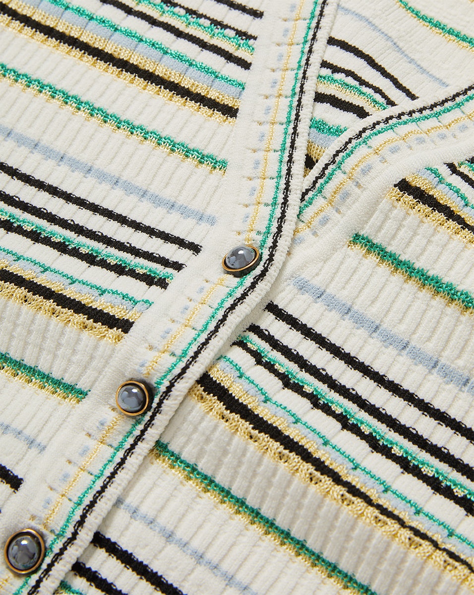 VARIA STRIPED CARDIGAN - 4