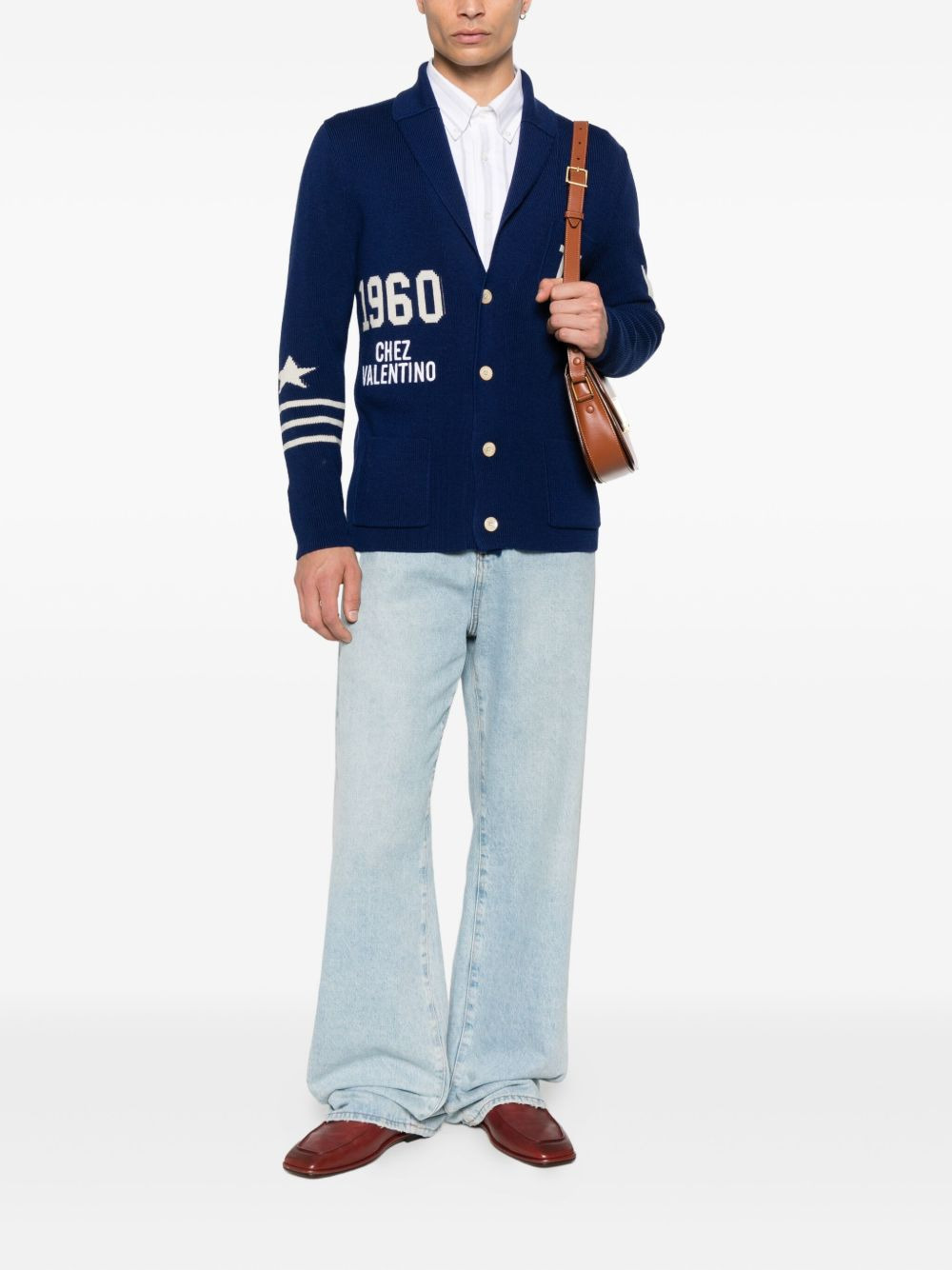 logo-embellishment cardigan - 2