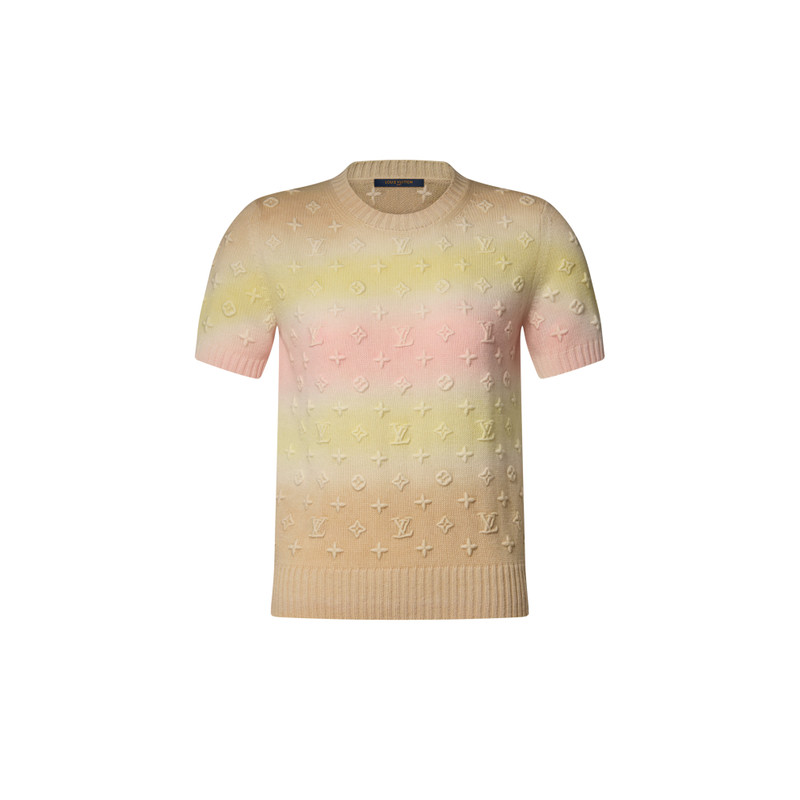 3D Monogram Tie Dye Knit Top 1