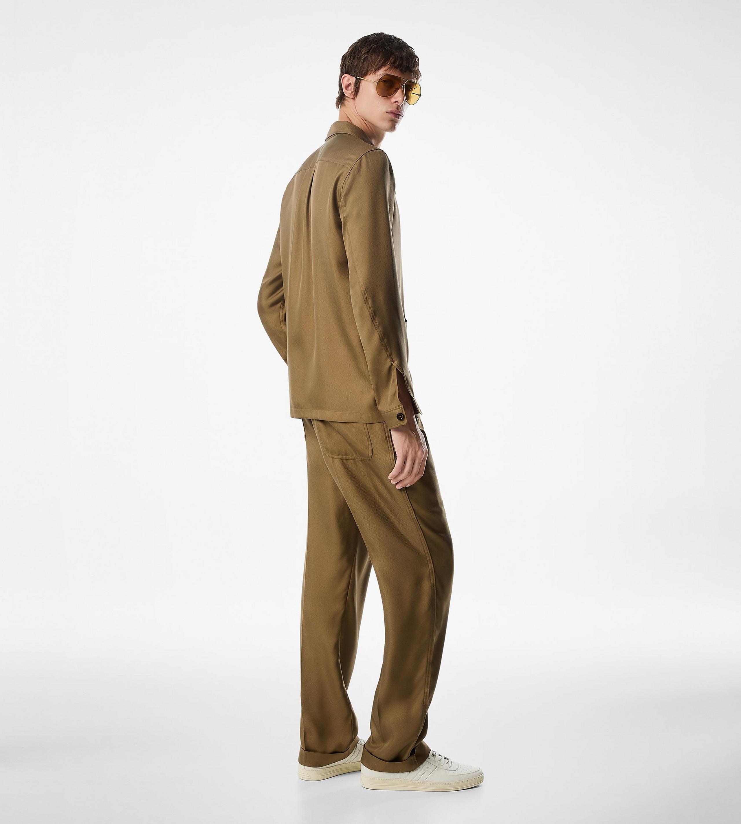 LUXURY SILK TWILL LOUNGE PANT - 3
