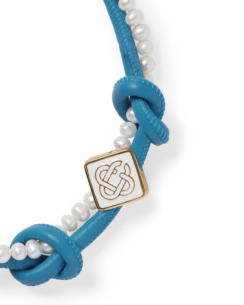 CASABLANCA Blue Knotted Necklace | Casablanca Paris outlook