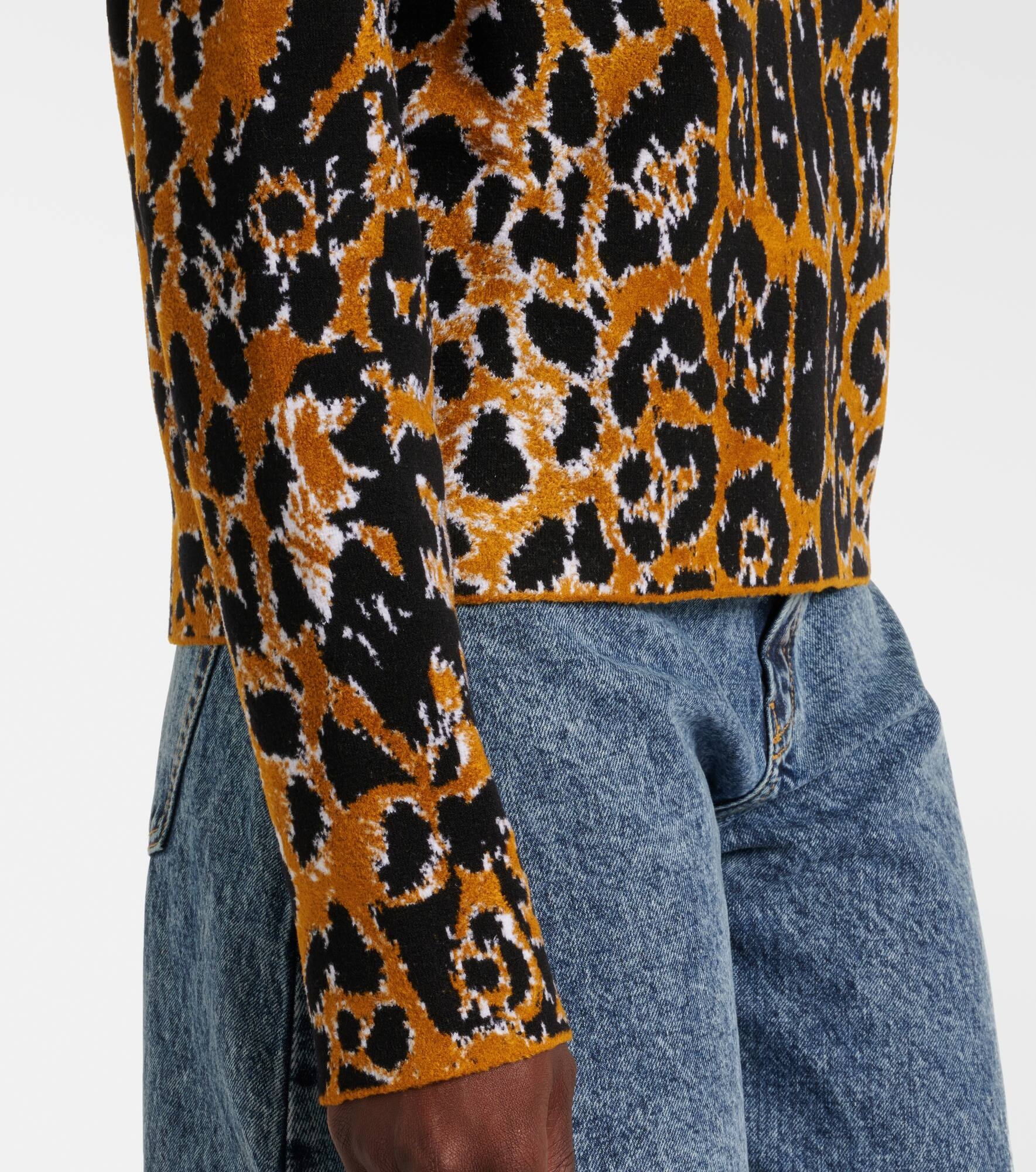 Leopard jacquard sweater - 5
