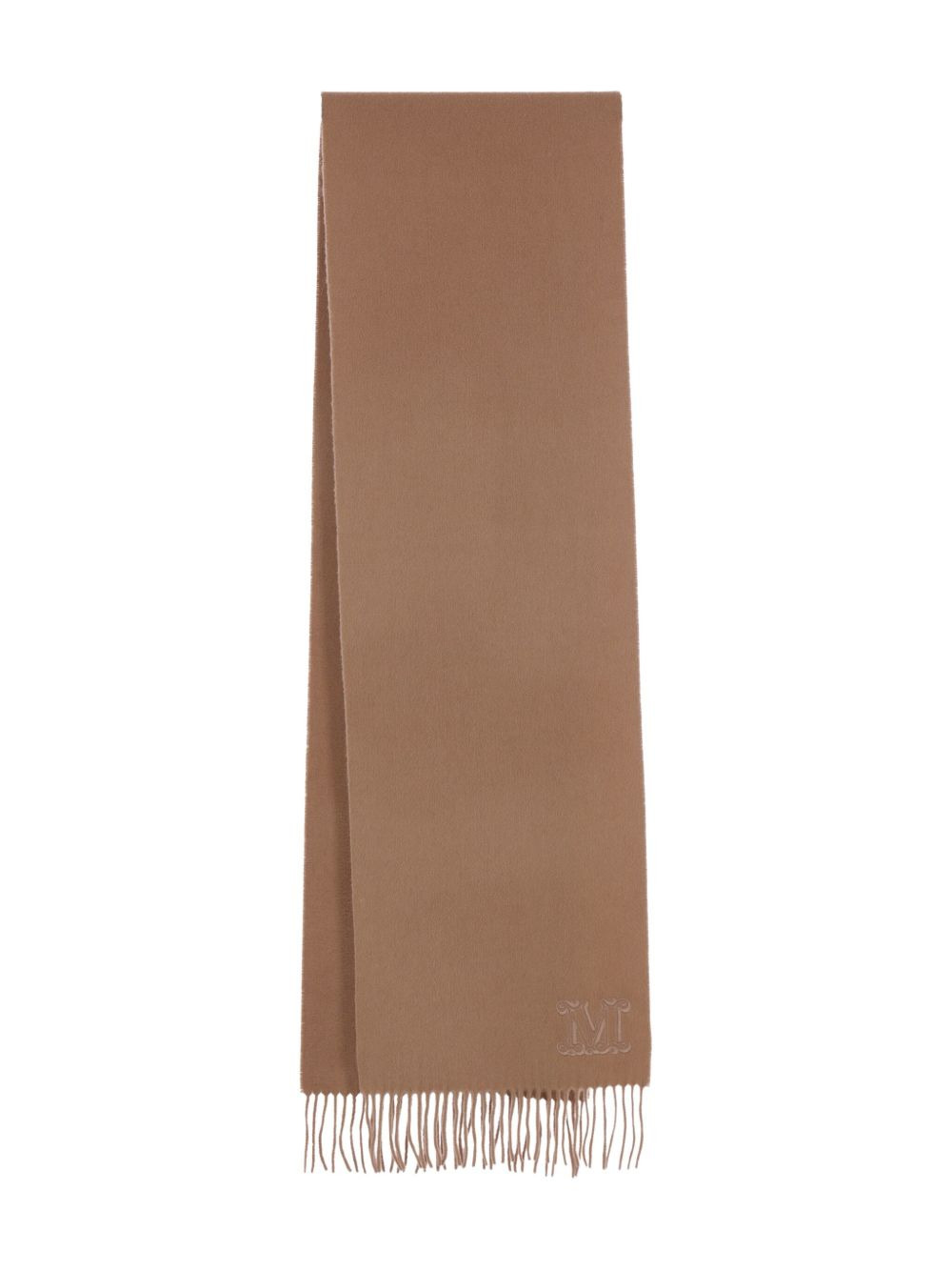 monogram-embroidered cashmere scarf - 1