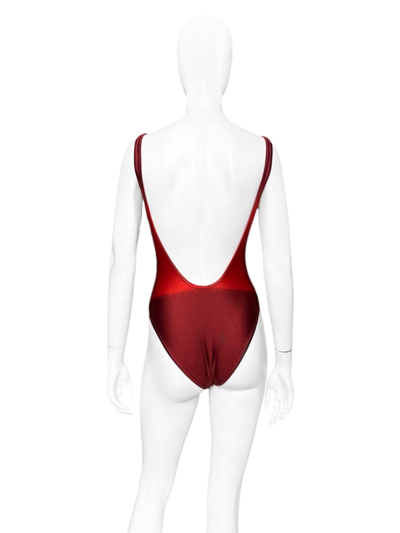 Gucci Spring 1997 Tom Ford Red Ombré One Piece Swimsuit S - 6