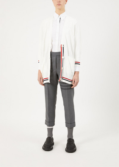 Thom Browne Medium Grey 4-Bar Trousers outlook