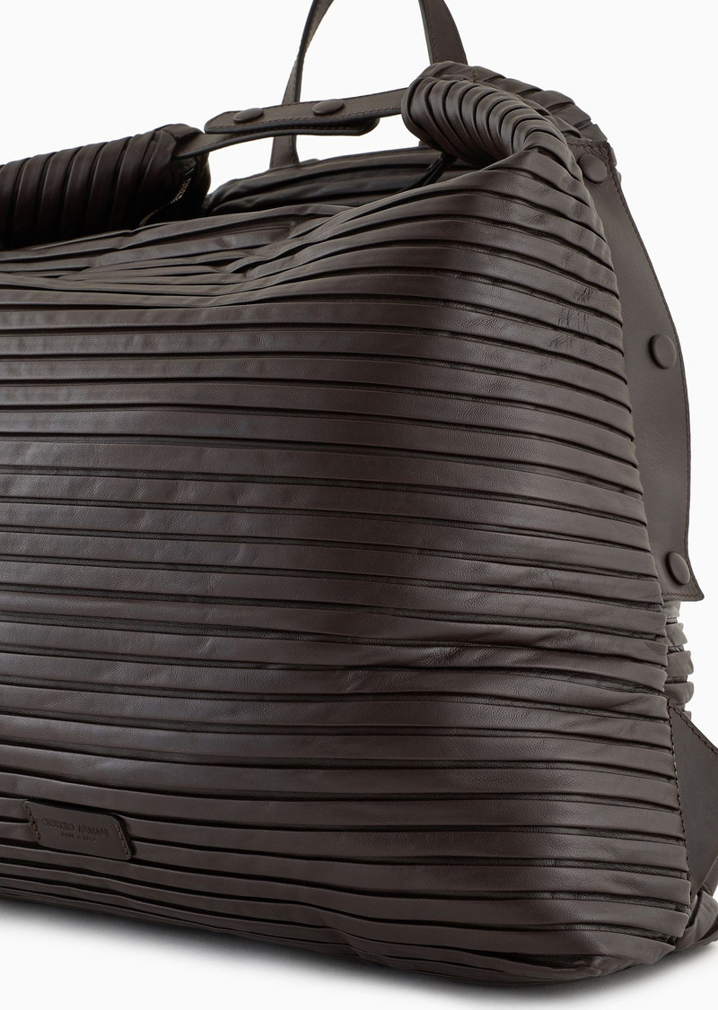 Backpack in pleated nappa leather 5