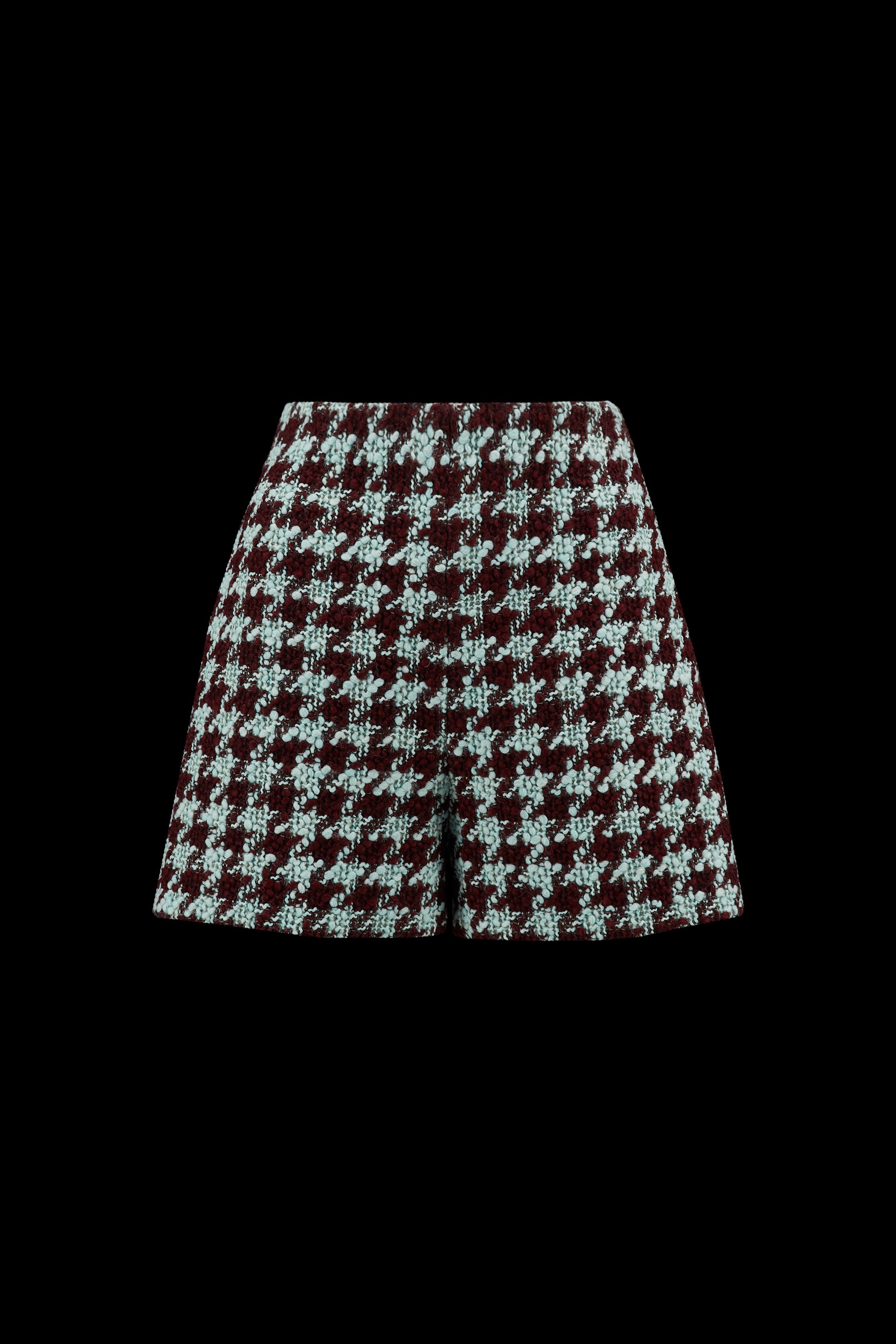 Houndstooth Tweed Shorts - 1