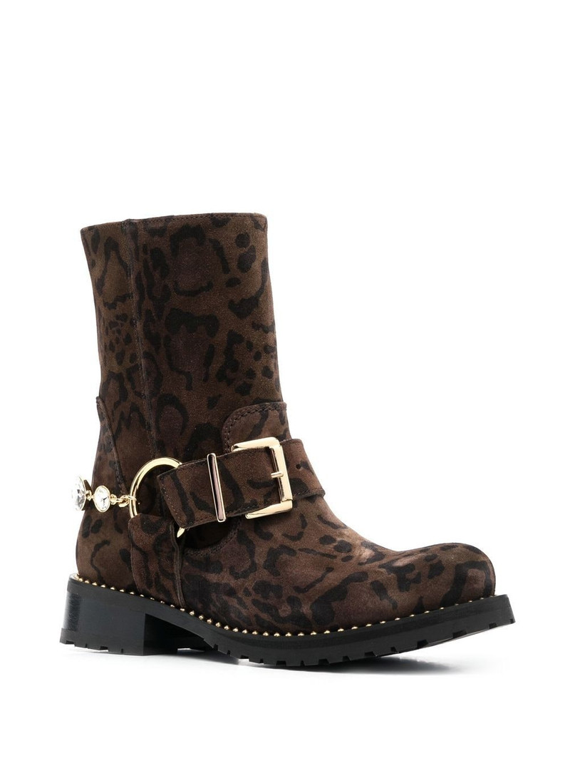SOPHIA WEBSTER Blake leopard-print biker boots outlook