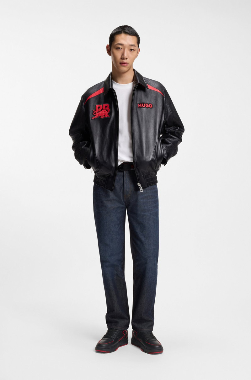 HUGO HUGO X RB BULL-MOTIF SNEAKERS WITH FAUX LEATHER outlook