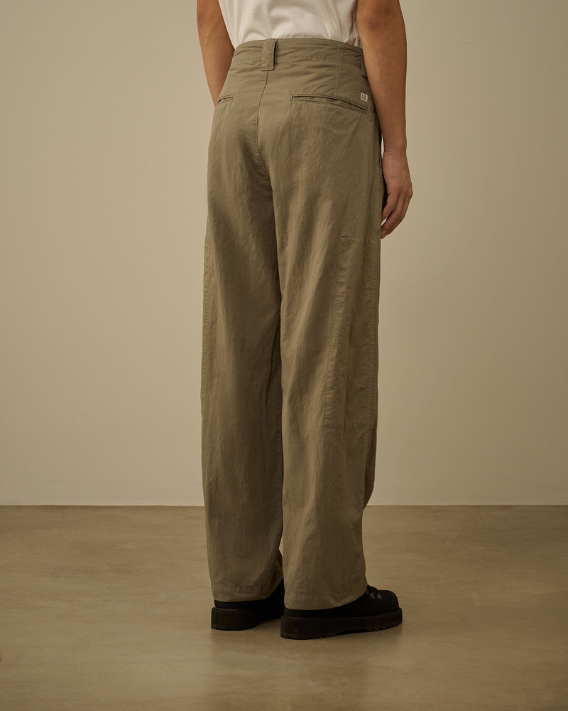 Diagonal Flatt Nylon Loose Pants 4