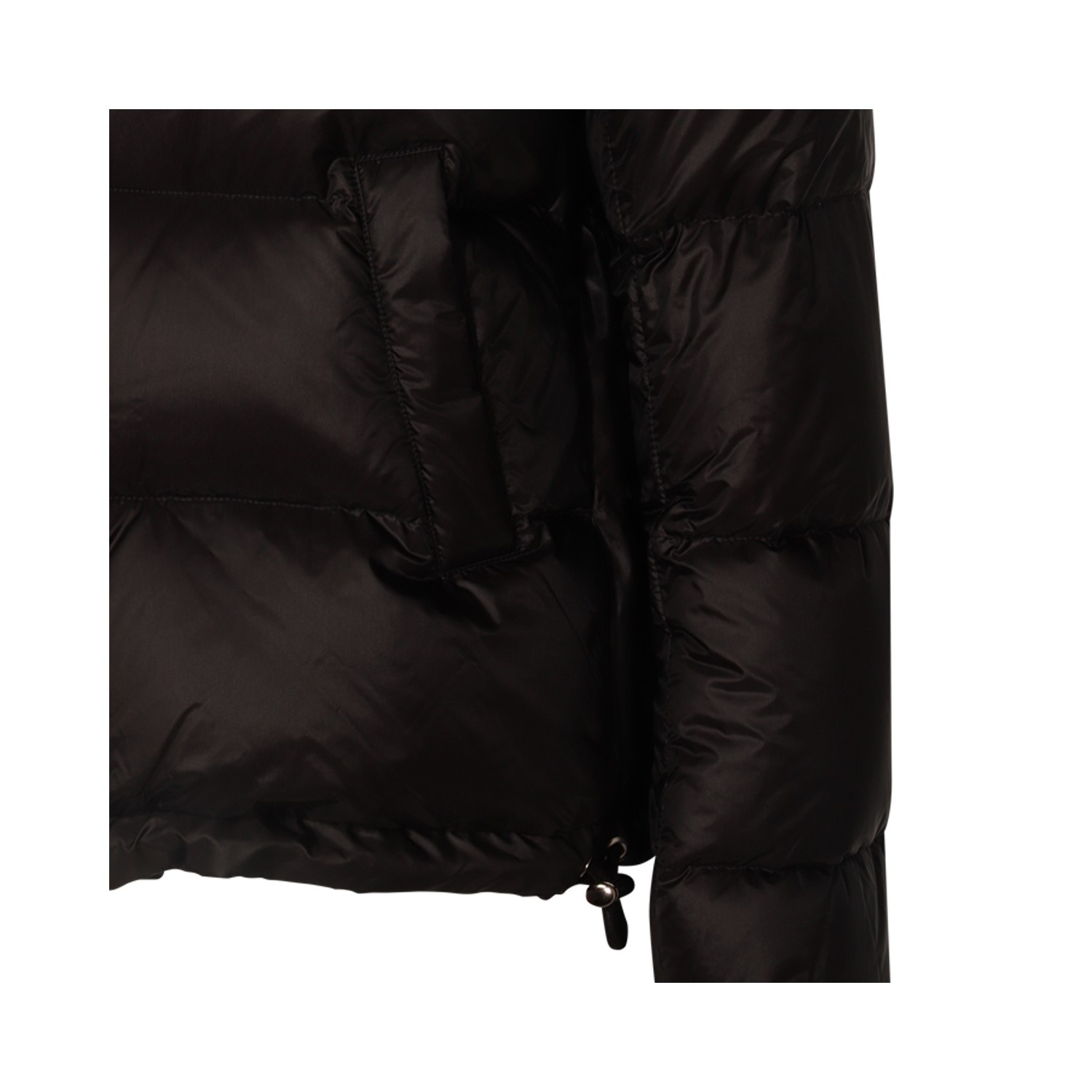 BLACK NYLON DOWN JACKET - 3