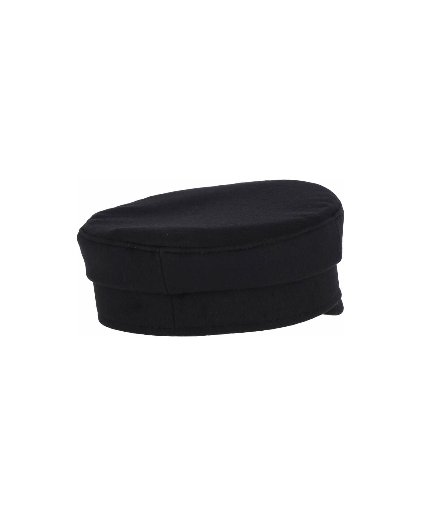 Wool Hat With 'baker Boy' Brooch - 2