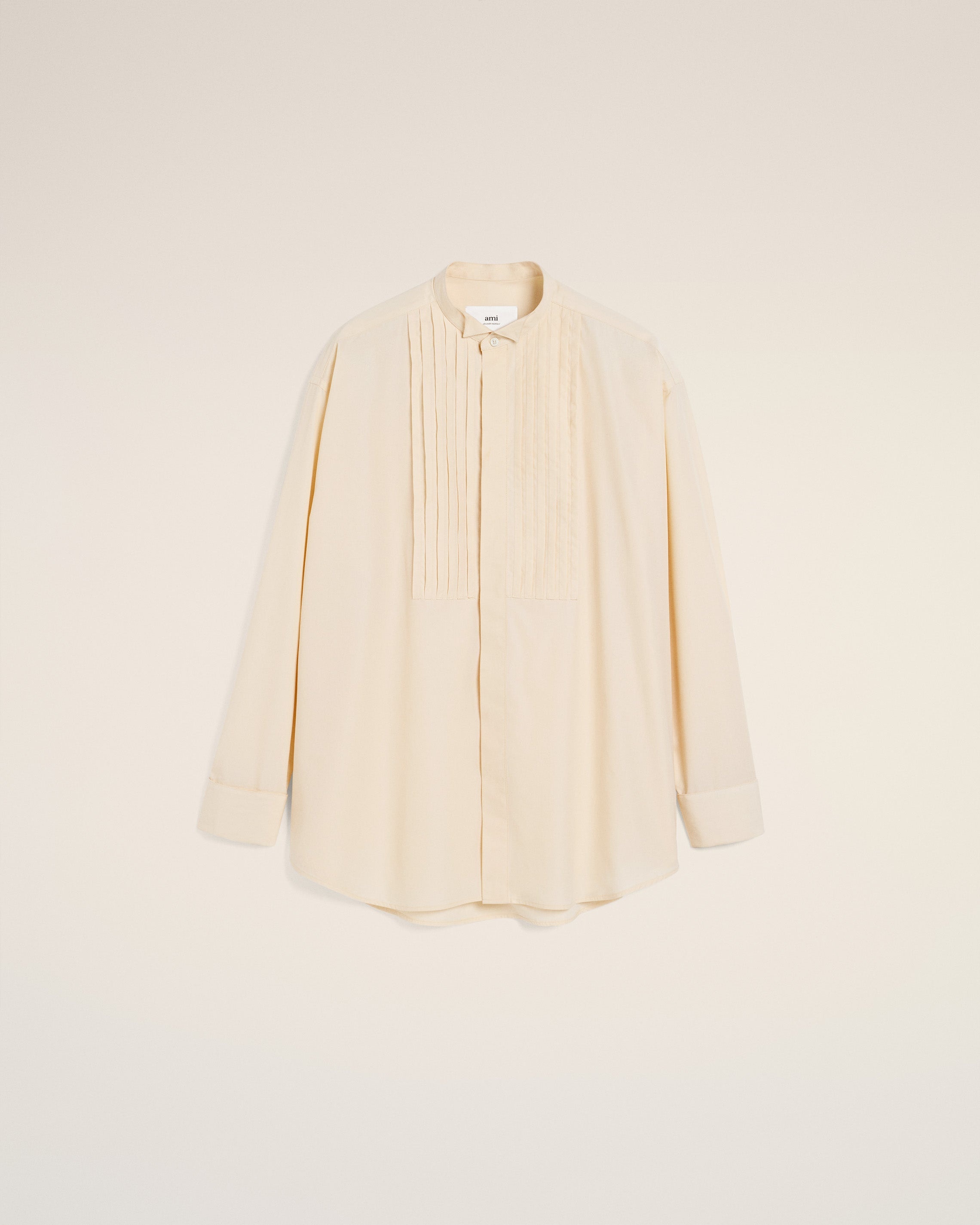 BEIGE COTTON OVERSIZED SHIRT - 2