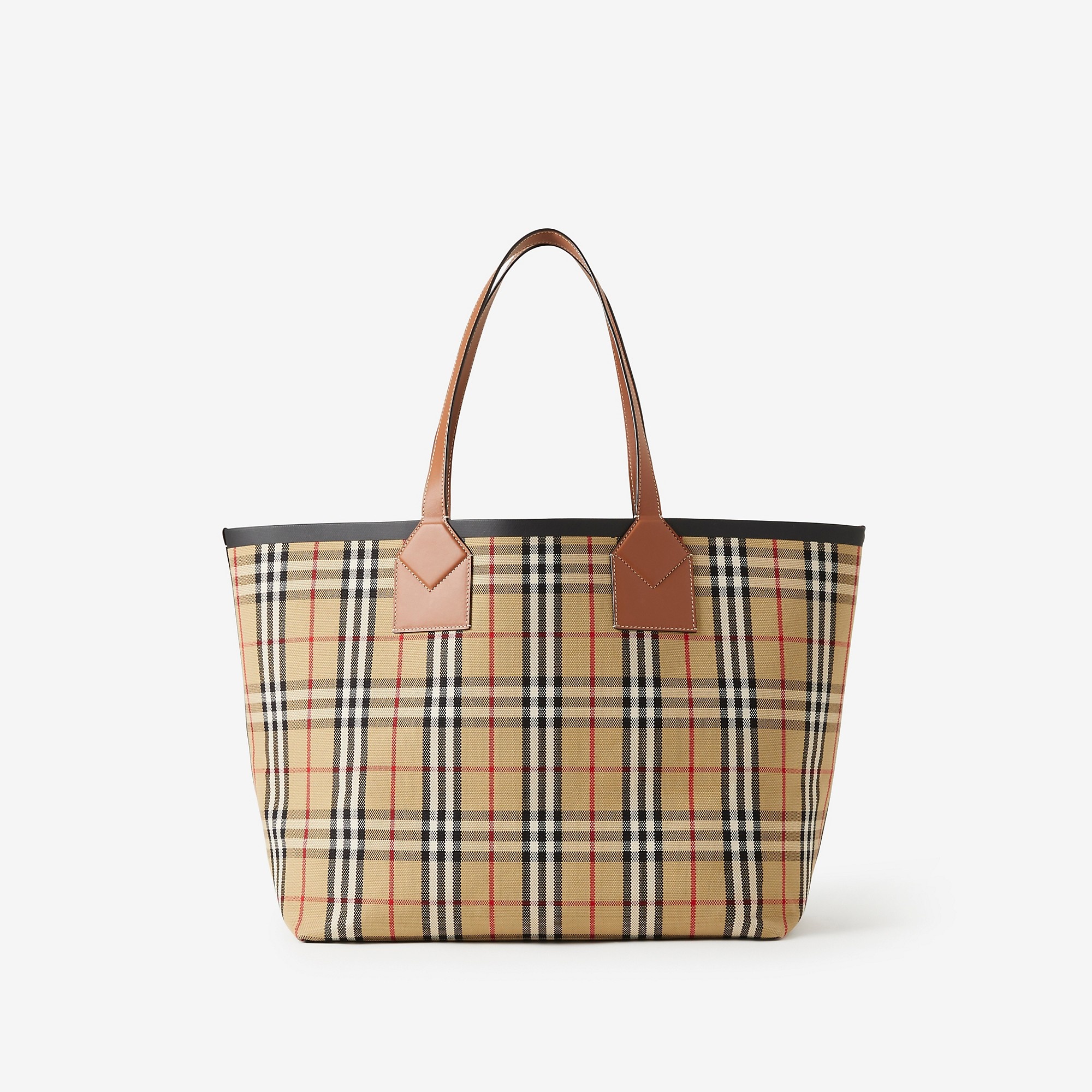 Check Cotton Large London Tote Bag - 3
