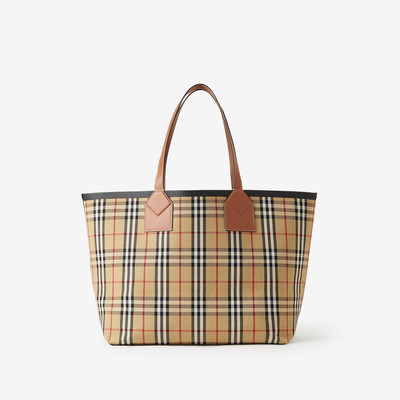 Burberry Check Cotton Large London Tote Bag outlook