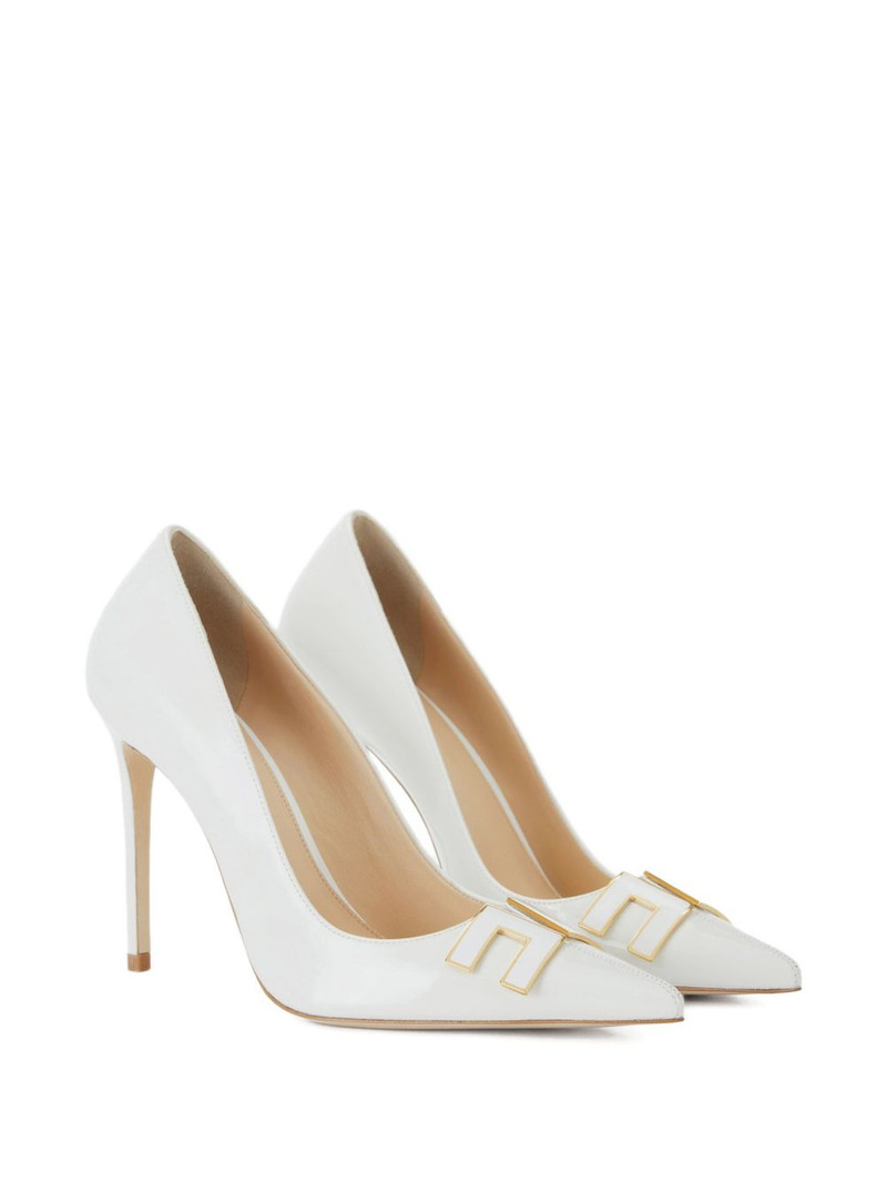 ELISABETTA FRANCHI logo-plaque stiletto pumps outlook