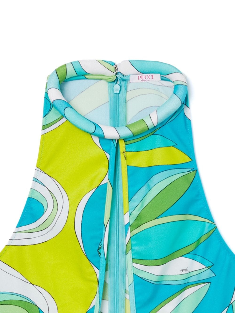 Bersaglio-print halterneck swimsuit - 2