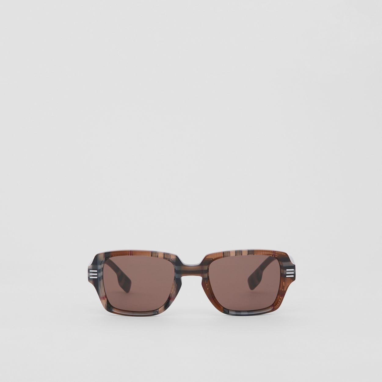 Check Rectangular Frame Sunglasses - 1