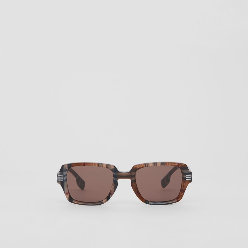Check Rectangular Frame Sunglasses 1