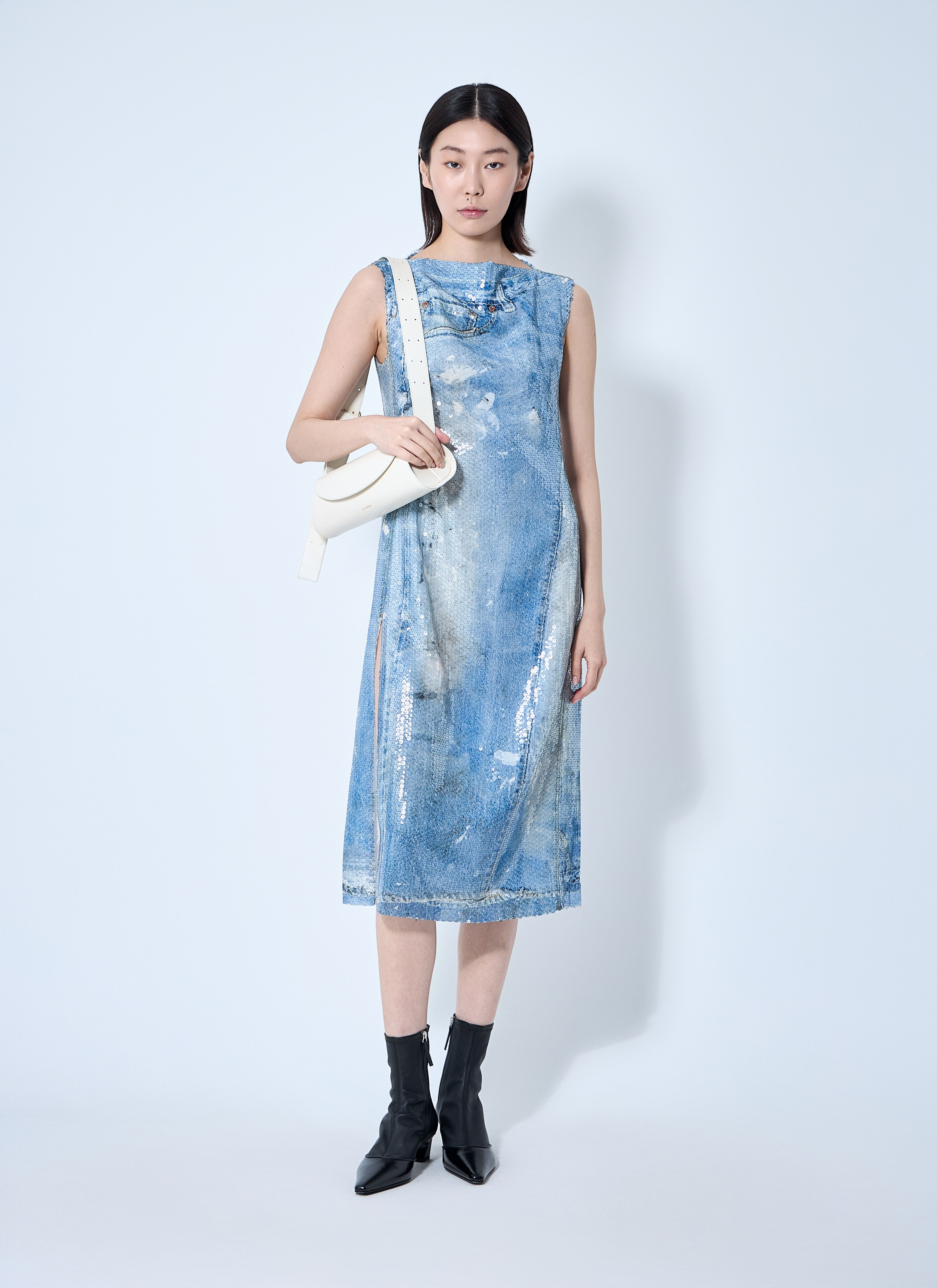 Printed Sequin Midi Dress - 2