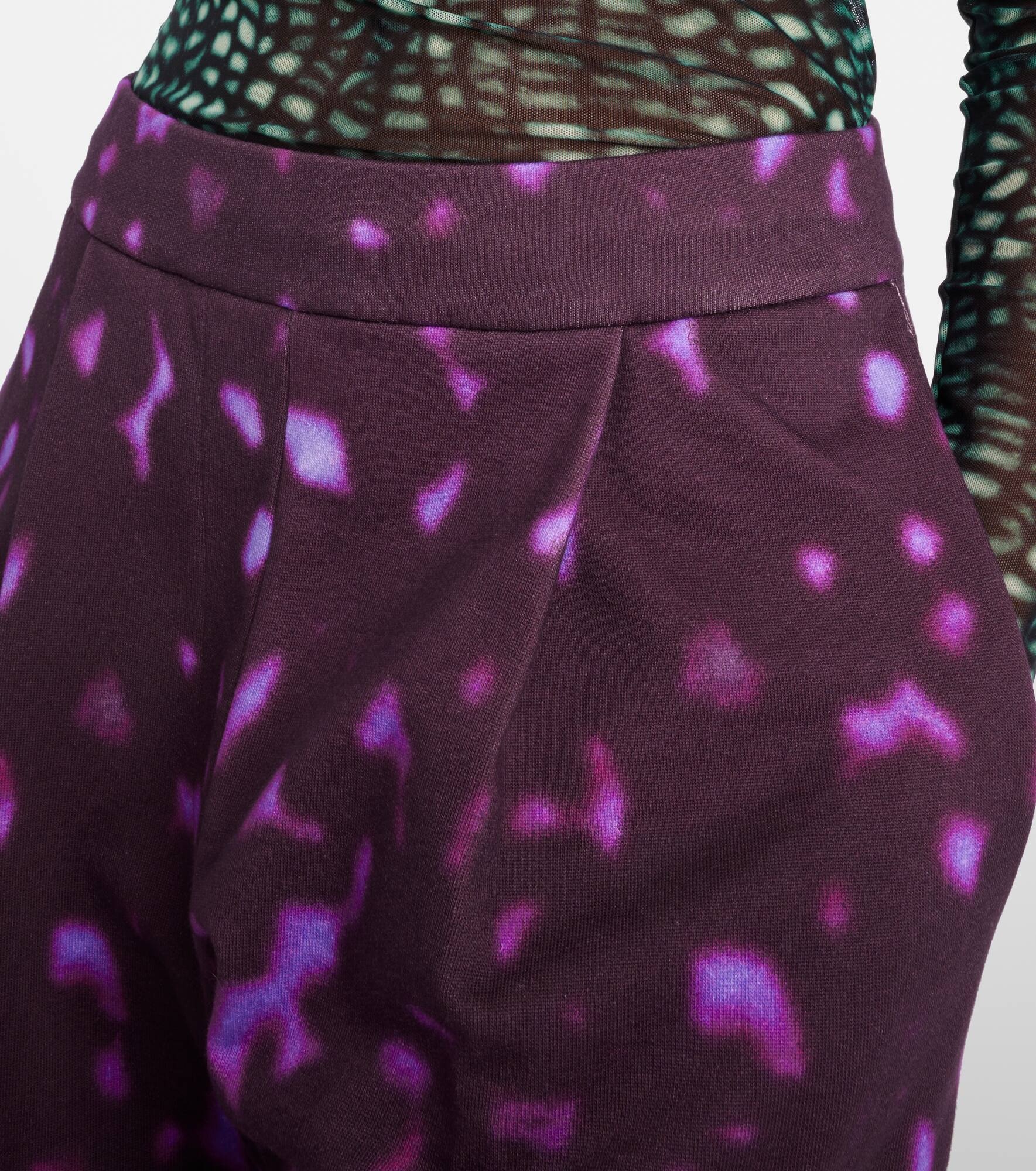 Printed cotton straight sweatpants - 4
