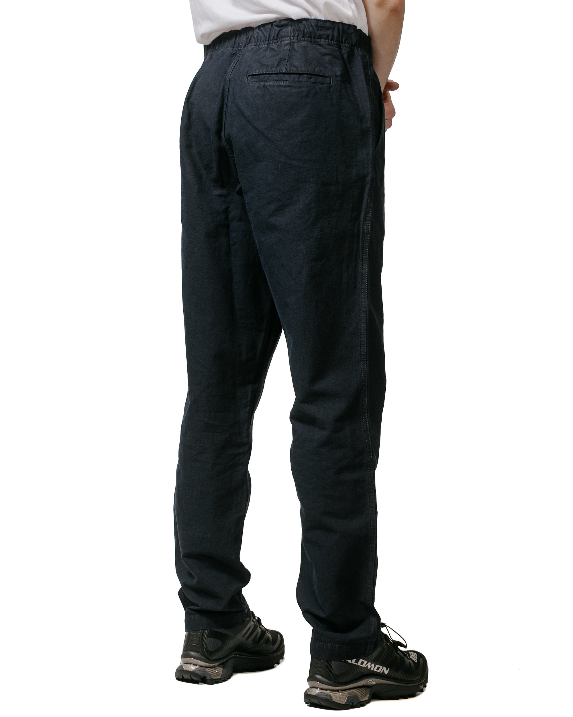 Ezra Relaxed Cotton Linen Trouser Dark Navy - 3