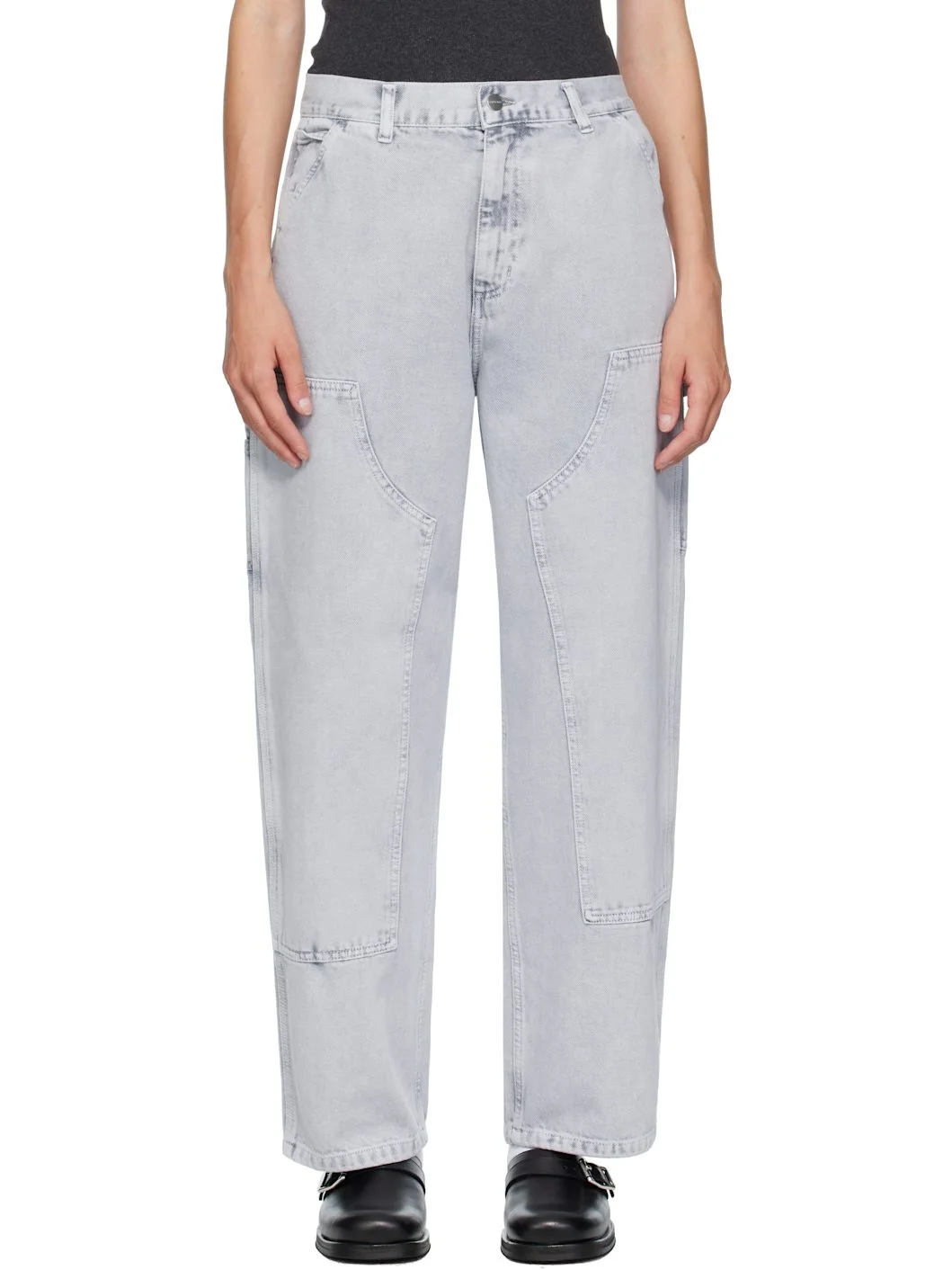 Gray Brandon Double Knee Jeans - 1