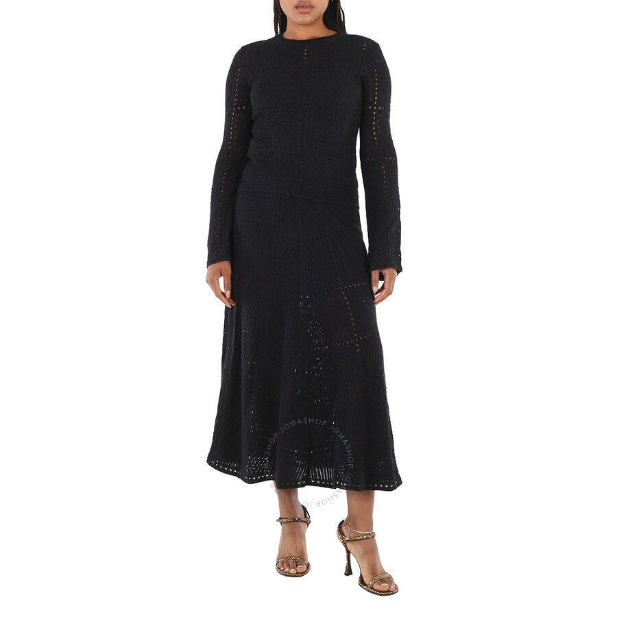 Chloe Ladies Black Knitted Pullover Jumper - 4