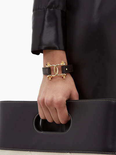 Bottega Veneta Horsebit leather bracelet outlook