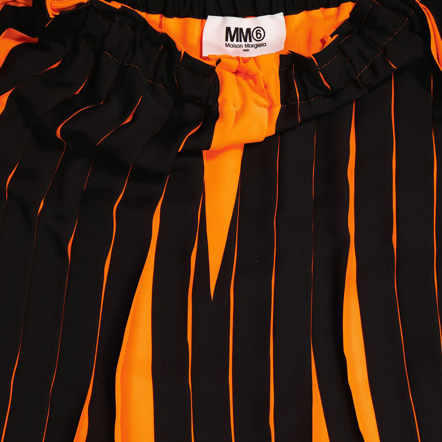 MM6 Ladies Bicolor Pleated Skirt - 7