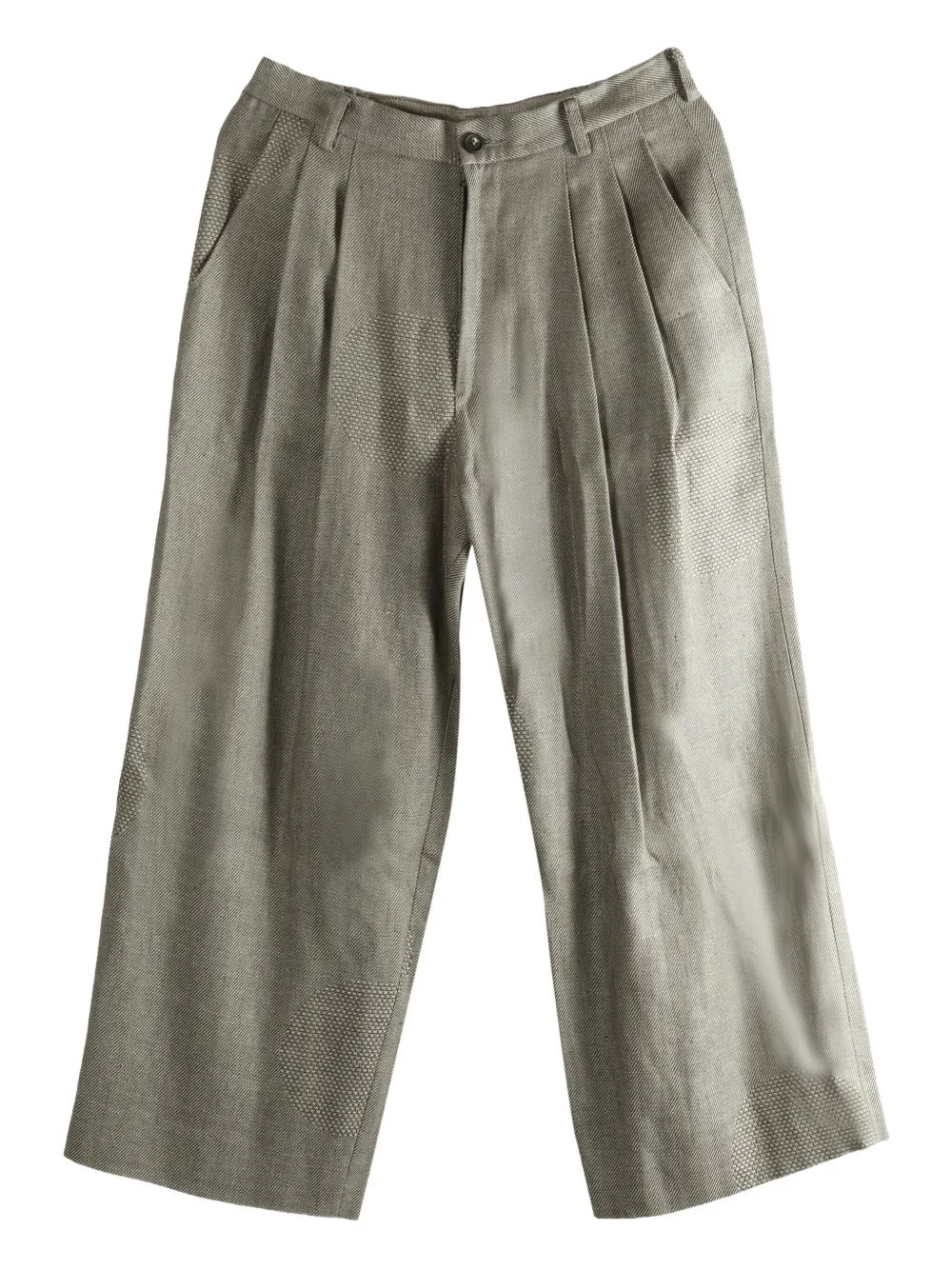 linen wide-leg trousers - 1