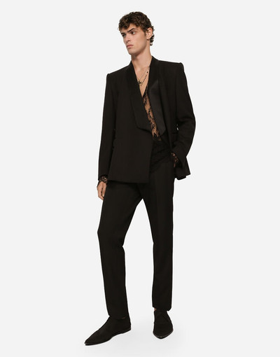 Dolce & Gabbana Tailored stretch wool tuxedo pants outlook