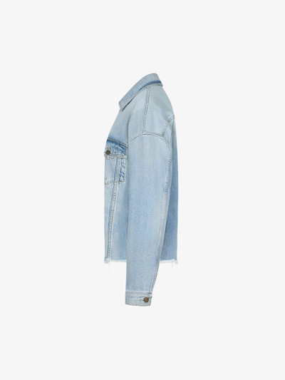 Givenchy Oversized jacket in denim with raw edges outlook