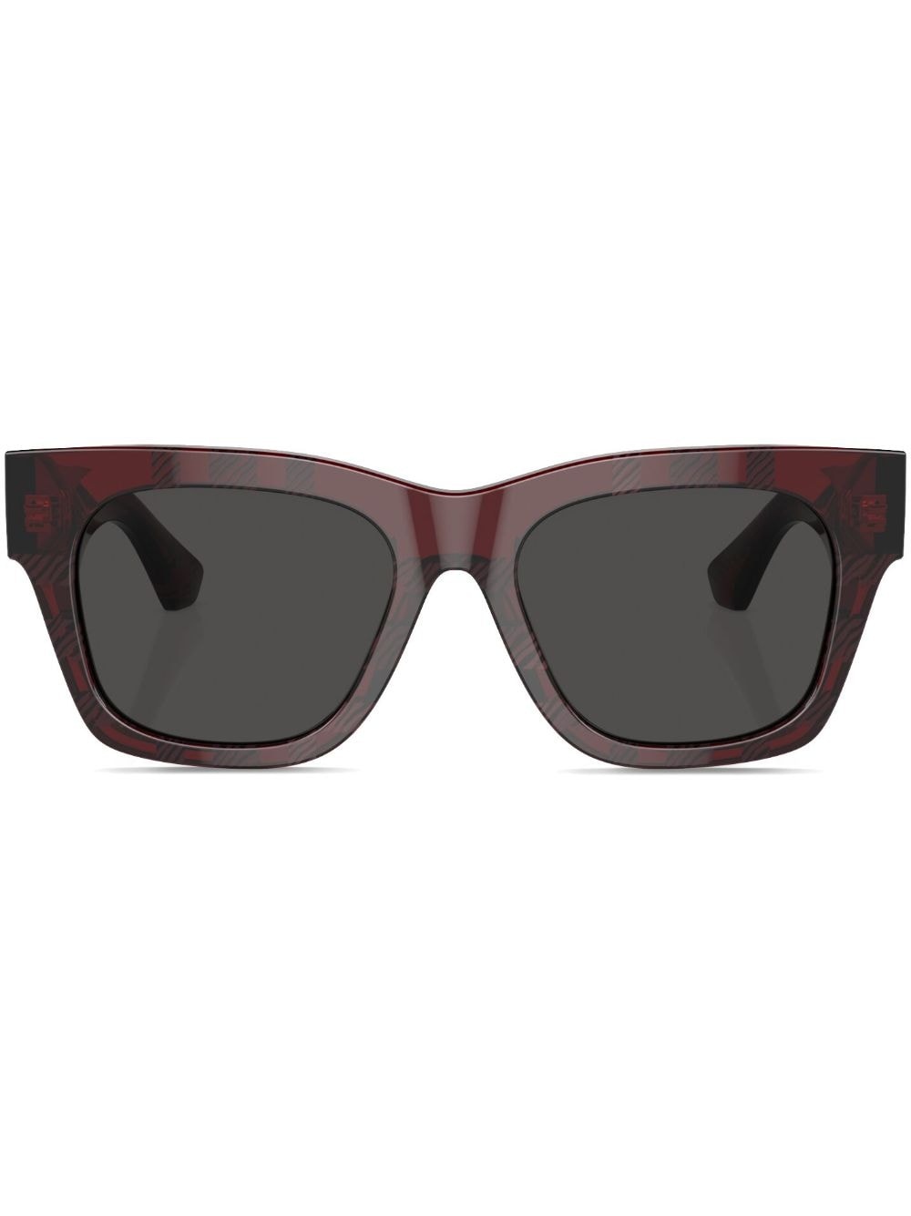 checkered wayfarer-frame sunglasses - 1