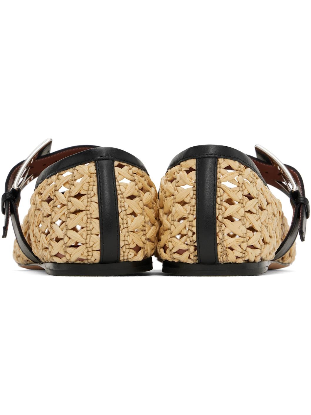 Beige Sveva Buckle Ballerina Flats - 2
