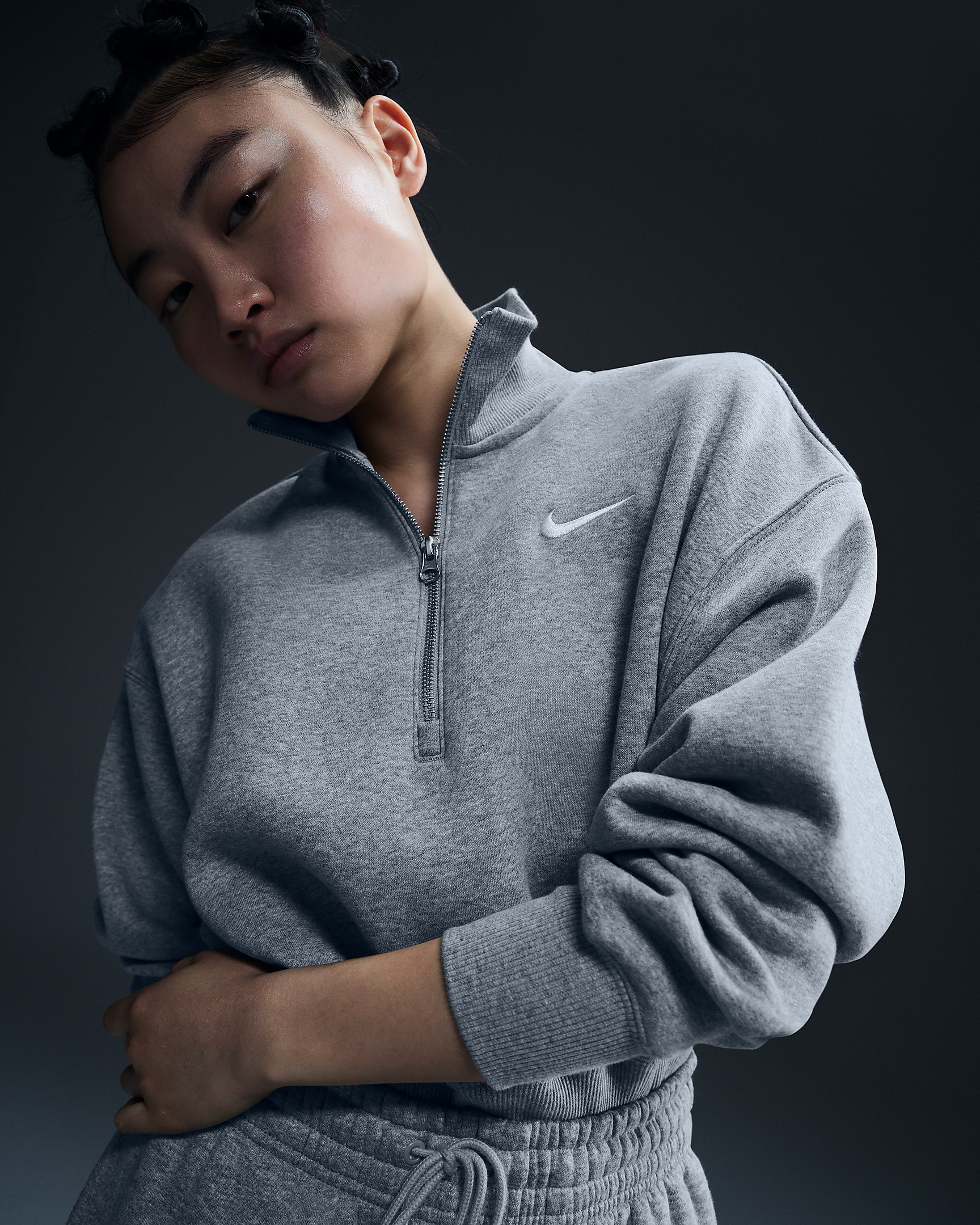 Nike Sportswear Phoenix Fleece Women's 1/2-Zip Cropped Sweatshirt - 2