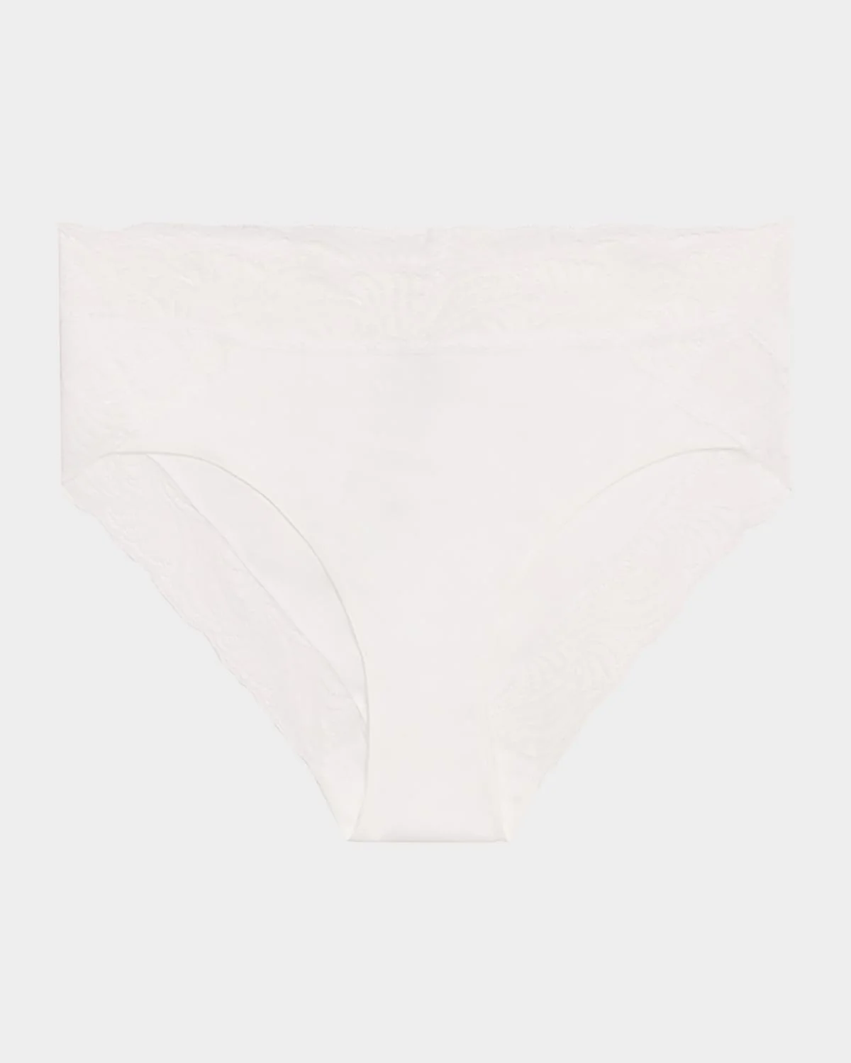 Cotton Delight Lace-Trim High-Cut Briefs - 1