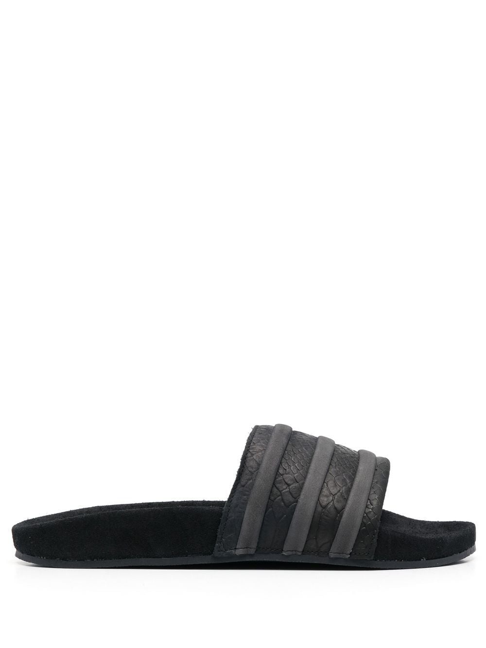 embossed-logo stripe-detail slides - 1