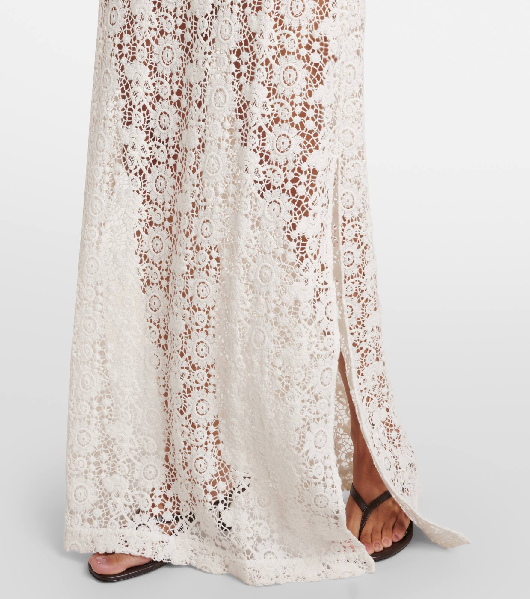 Cotton lace maxi dress - 6