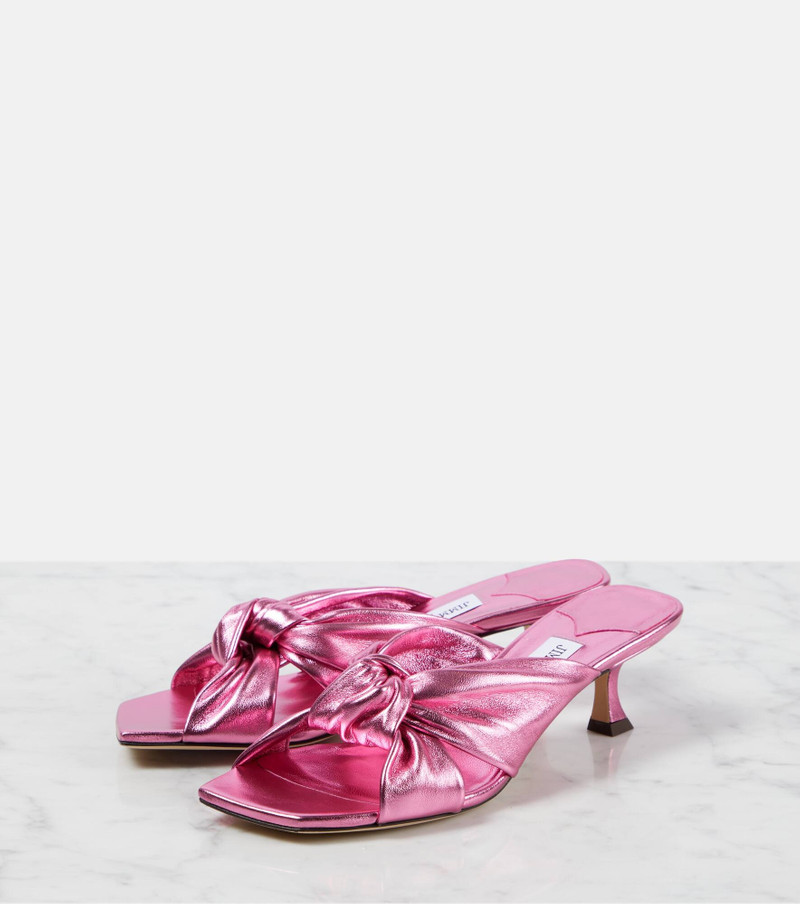 50mm Avenue metallic leather mules 5