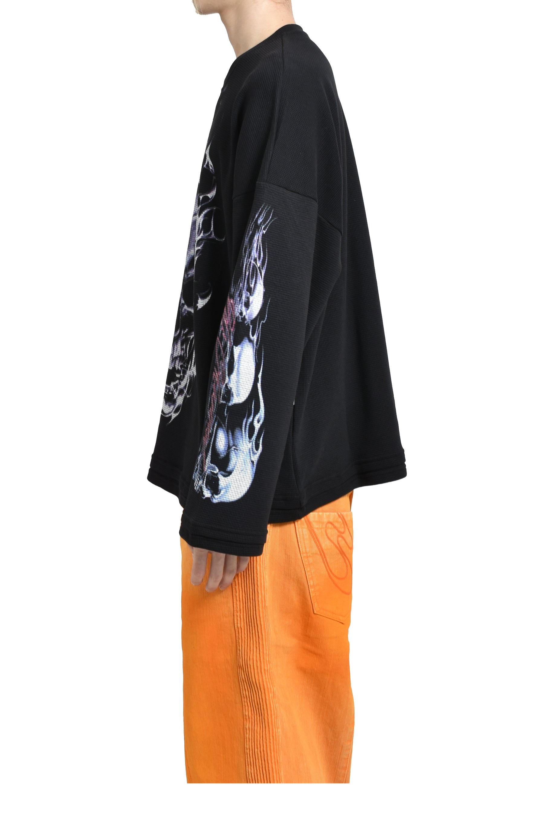 SKULL LONGSLEEVE (DOM47 BIS) / BLK - 3