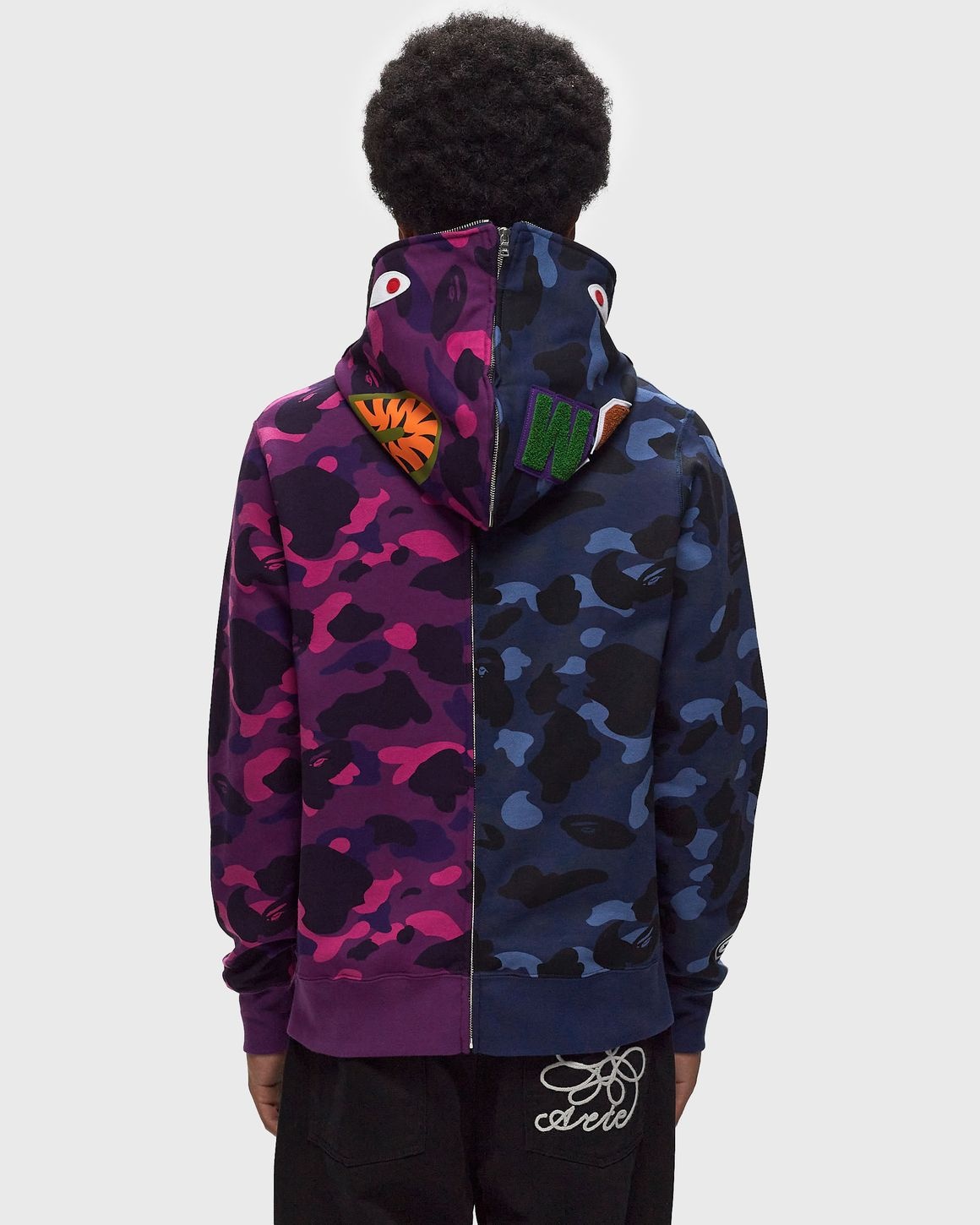 COLOR CAMO SEPARATE SHARK FZ HOODIE - 3