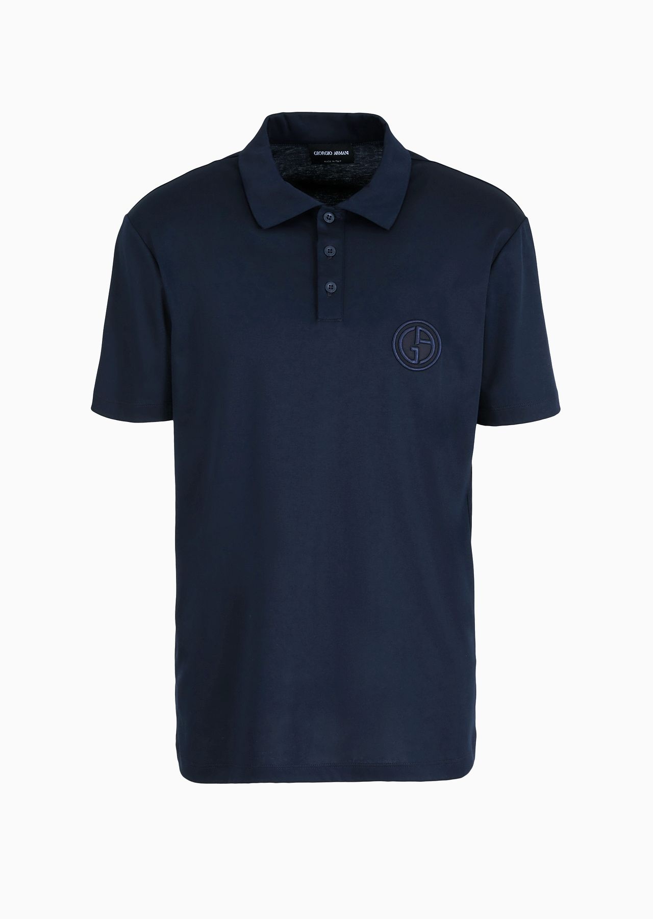 Short-sleeved polo shirt in cotton interlock - 1