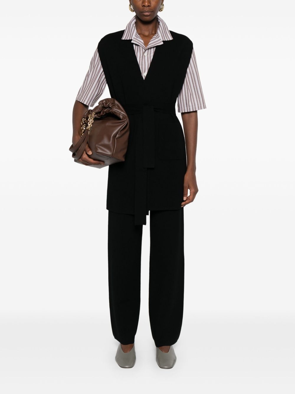 elasticated-waist palazzo trousers - 2