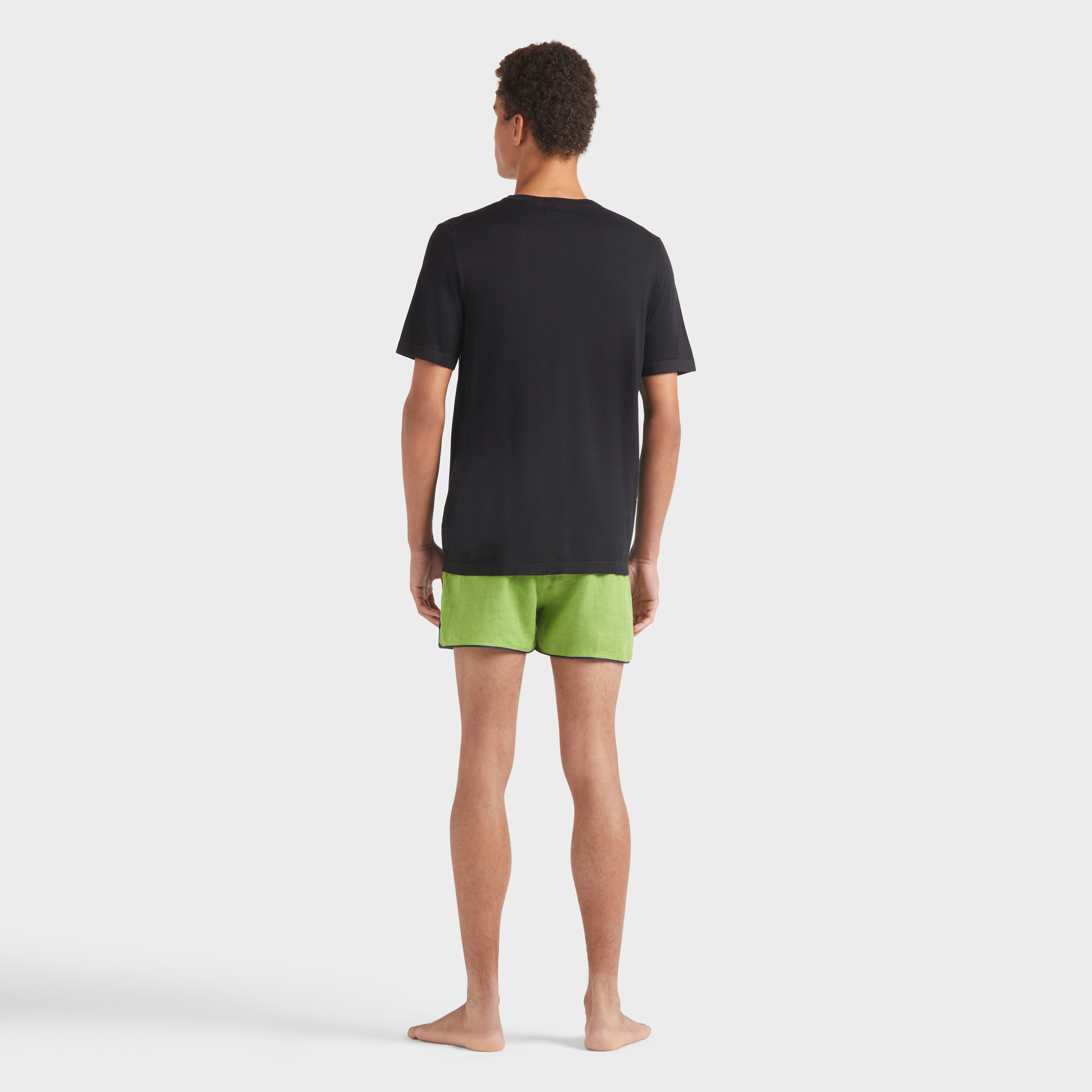 Men Cotton T-shirt Jacquard Turtle - 4