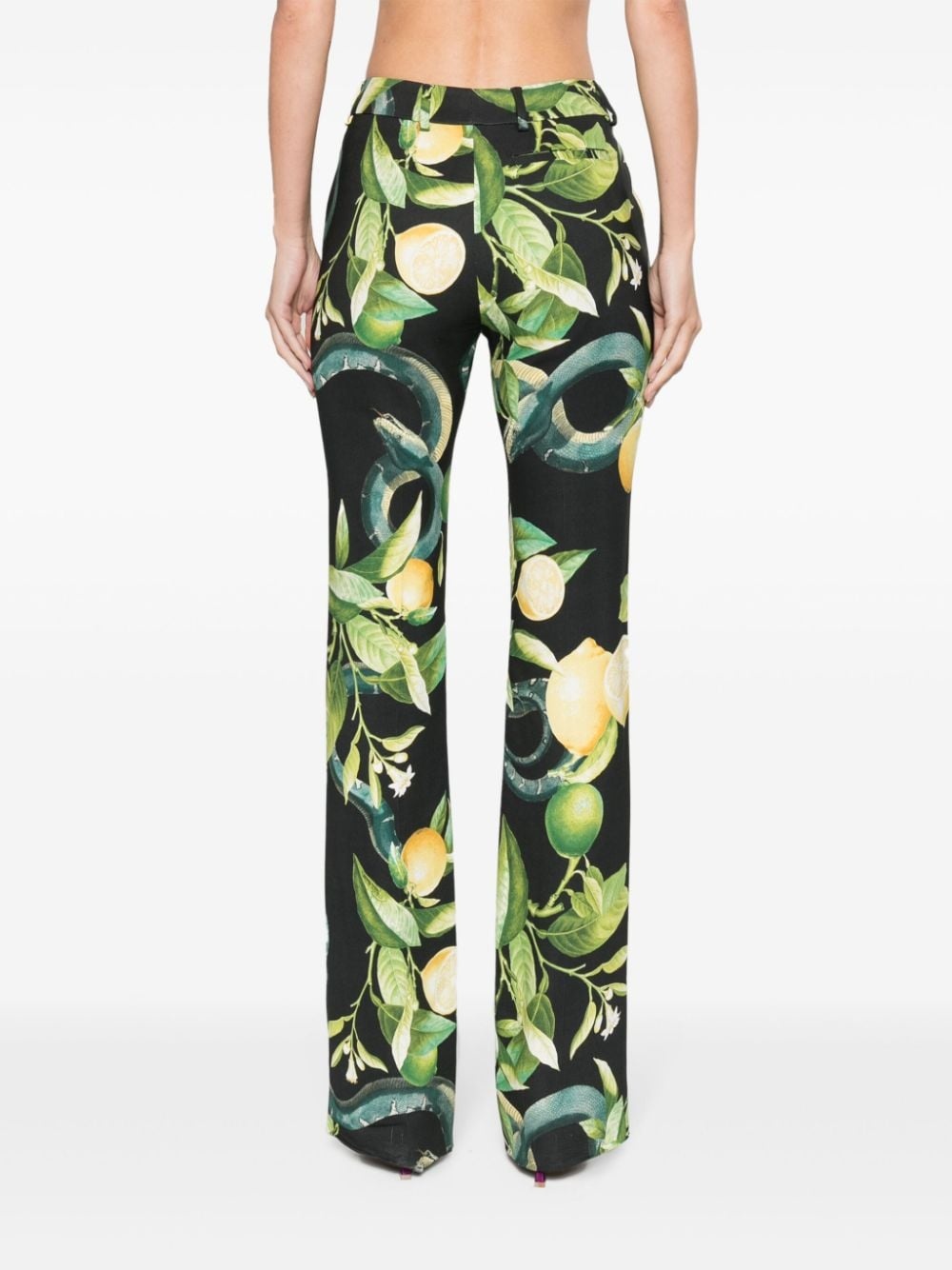 Lemon-print tailored trousers - 4
