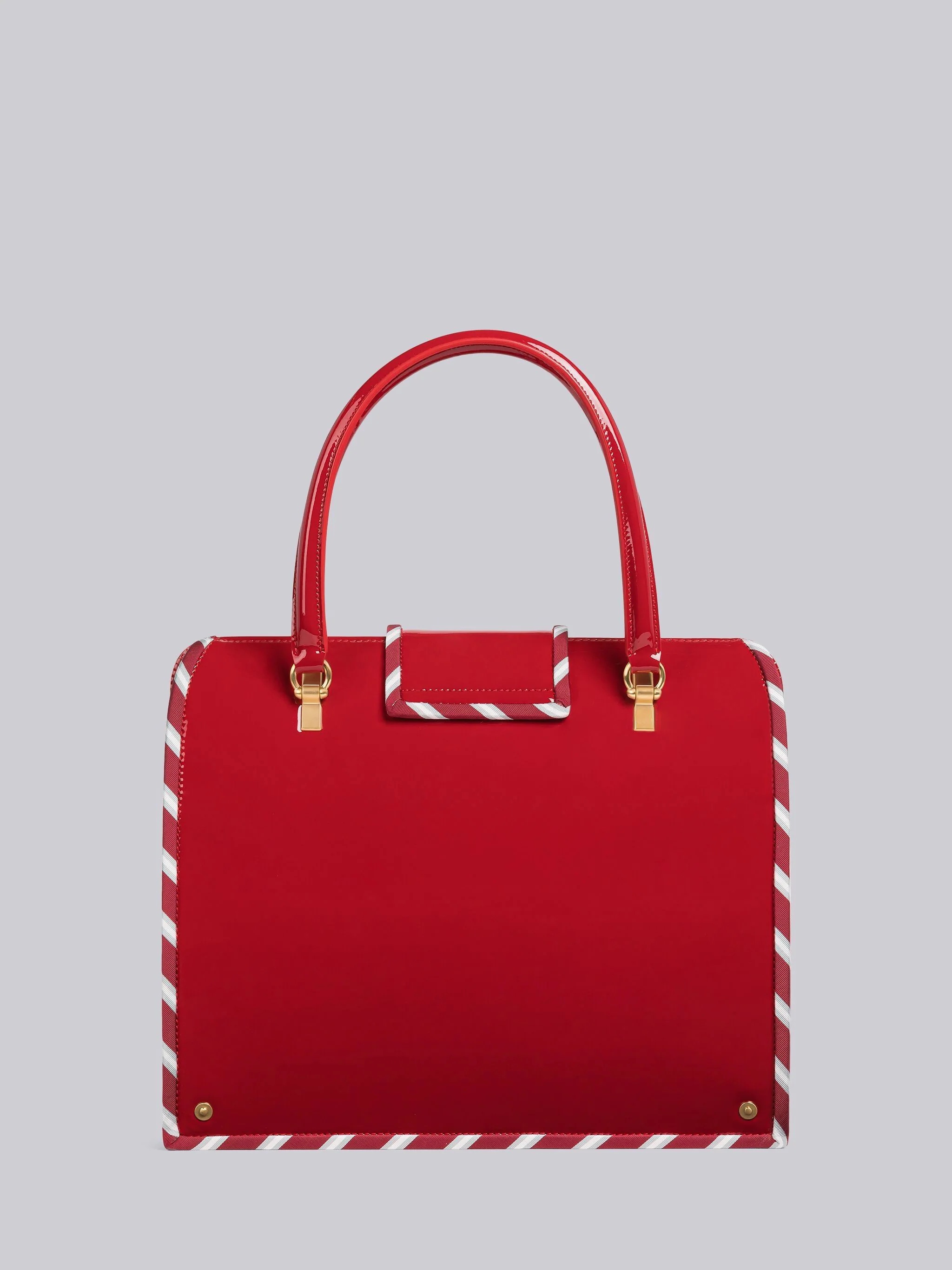 Patent Leather Stripe Binding Mrs. Thom Bag - 4